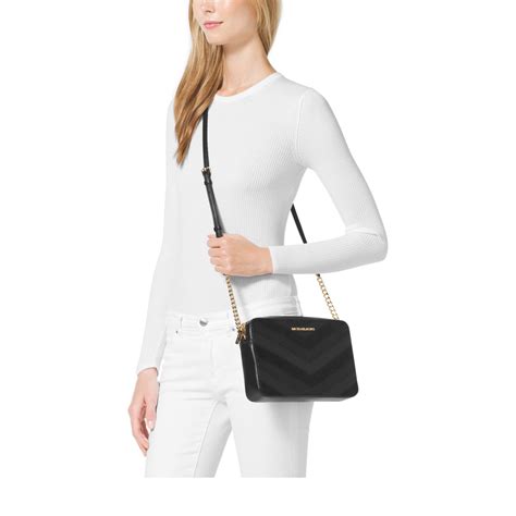 michael kors black jet set purse|Michael Kors jet set crossbody.